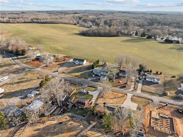 aerial view with a rural view