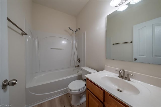 6015 Accord Ct, Pfafftown, NC 27040 - full bath featuring vanity, shower / washtub combination, and wood finished floors