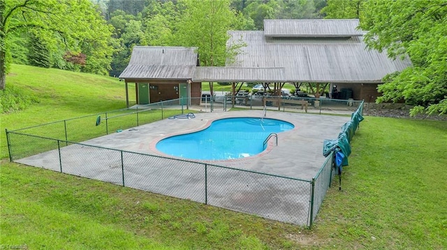 883 Wagon Ridge Ln, Ferguson, NC 28624 - view of swimming pool with a patio area