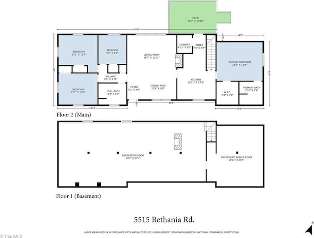 5515 Bethania Rd, Pfafftown, NC 27040 - view of floor plan / room layout