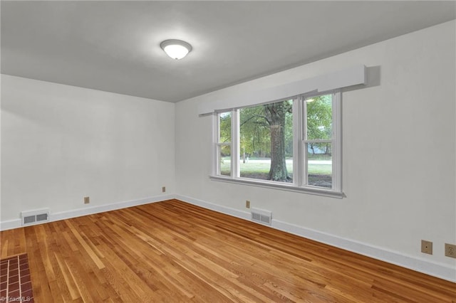 empty room featuring wood-type flooring