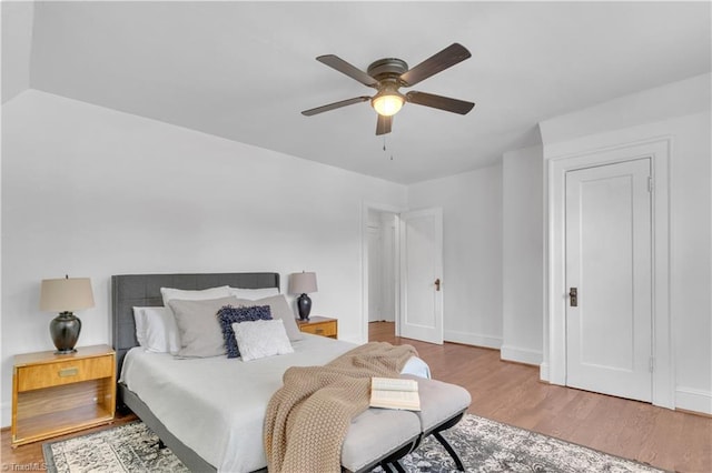 1501 Wiltshire St, High Point, NC 27265 - bedroom with wood finished floors, baseboards, and ceiling fan