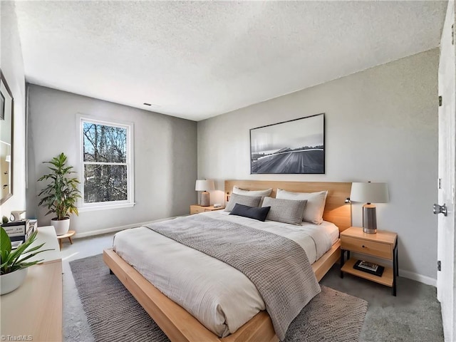 bedroom with a textured ceiling