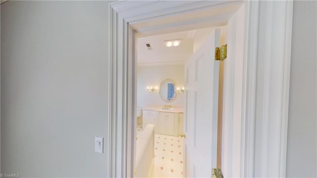 interior space featuring visible vents