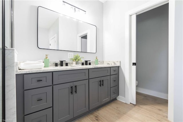 115 Corbin Ln, Lexington, NC 27295 - bathroom featuring vanity and wood finished floors