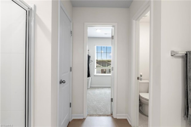 hallway with baseboards
