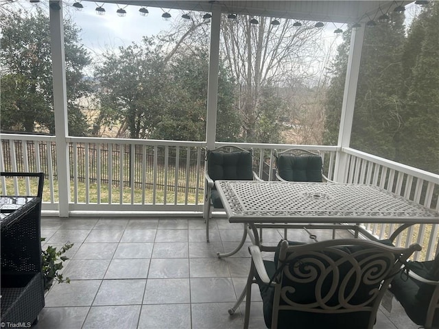 view of sunroom