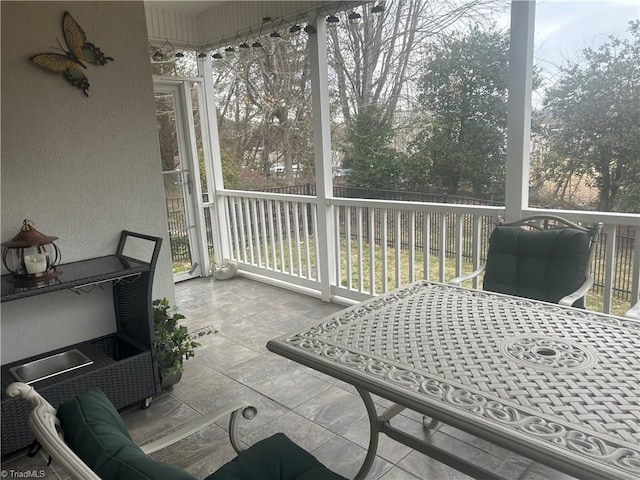 view of sunroom / solarium