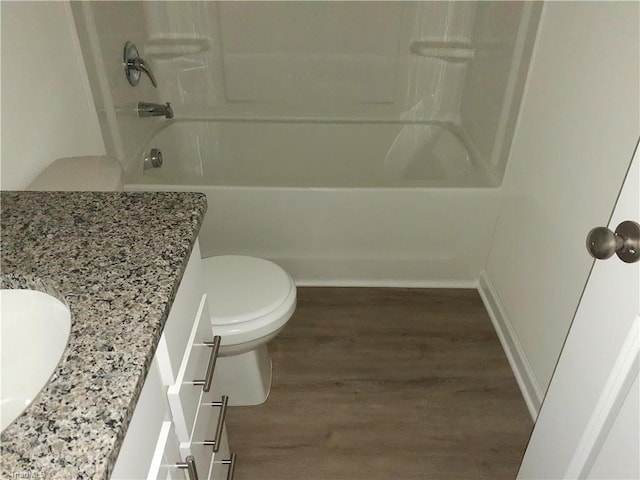 805 Granby Ave, High Point, NC 27260 - bathroom with vanity, wood finished floors, and bathtub / shower combination