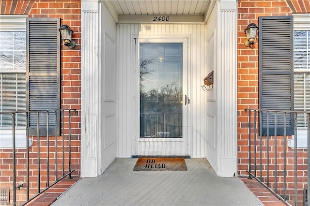 view of doorway to property