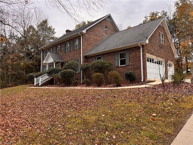 view of home's exterior featuring a garage