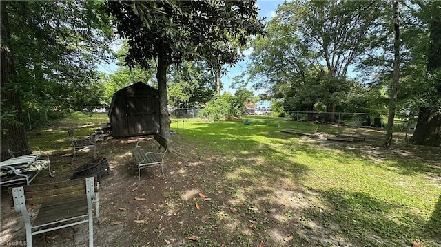 112 White St, Thomasville, NC 27360 - fenced backyard with a storage unit
