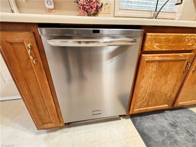 interior details with dishwasher