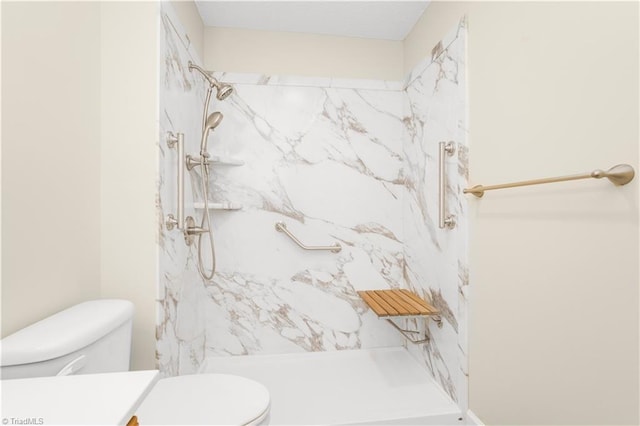 125 Haven Grove Trl, Clemmons, NC 27012 - full bath featuring a marble finish shower and vanity