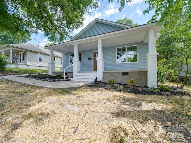 bungalow-style house featuring a porch