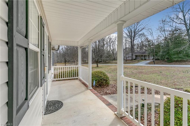 view of patio / terrace with a porch