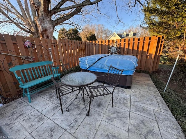 view of patio with area for grilling