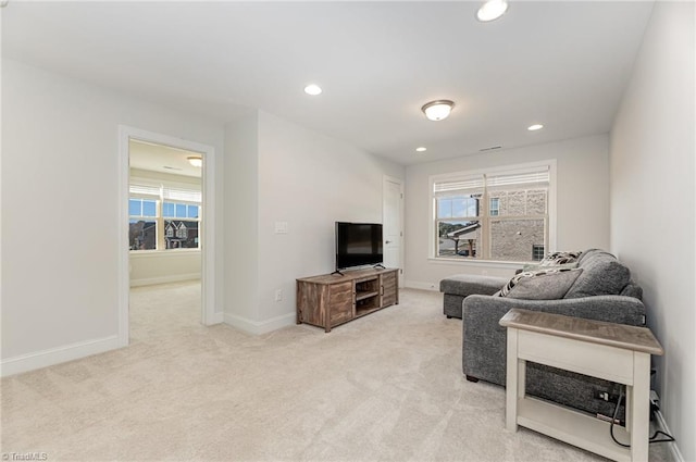 view of carpeted living room