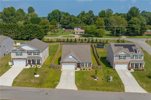 bird's eye view featuring a residential view