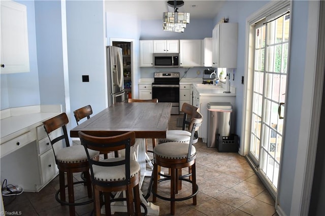 1030 Still Point Dr, Winston-Salem, NC 27103 - dining space with light tile patterned flooring
