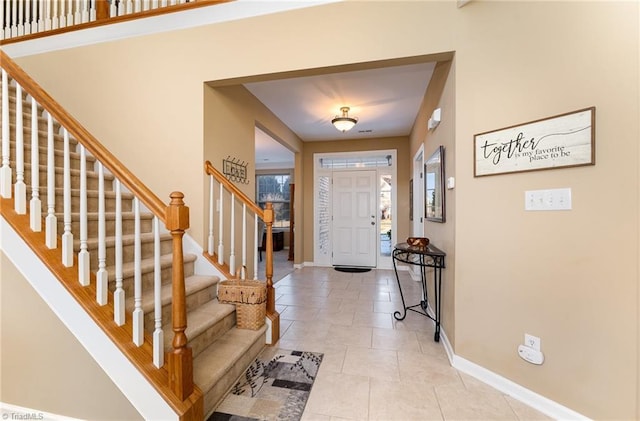 view of tiled entryway