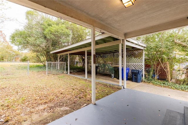 view of patio / terrace with fence