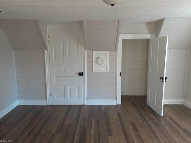 interior space featuring dark wood-type flooring