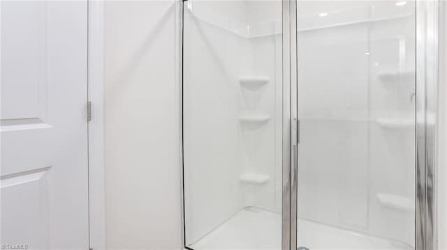 1914 Frost Dr, Haw River, NC 27258 - bathroom featuring a stall shower and recessed lighting