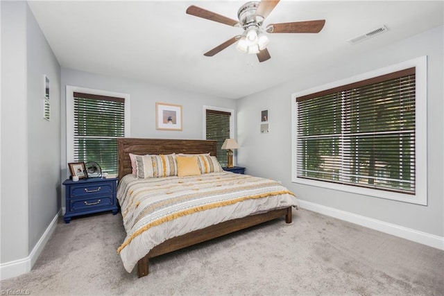 385 Apache Dr, Winston-Salem, NC 27107 - bedroom featuring carpet, baseboards, and ceiling fan