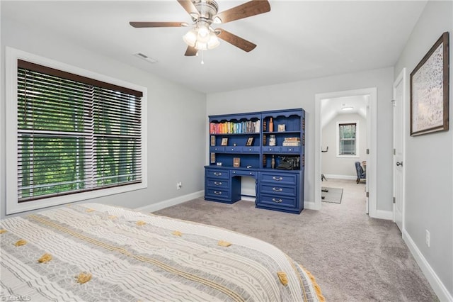 385 Apache Dr, Winston-Salem, NC 27107 - carpeted bedroom with baseboards and ceiling fan