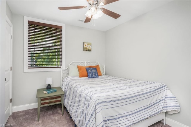 385 Apache Dr, Winston-Salem, NC 27107 - carpeted bedroom featuring baseboards and ceiling fan