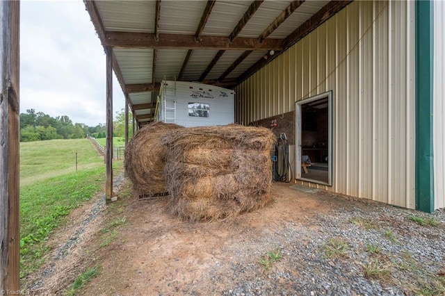 view of horse barn