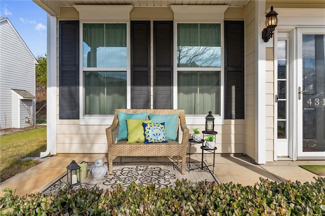 view of patio / terrace with a porch