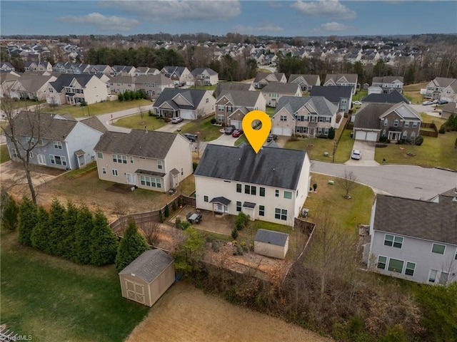 drone / aerial view featuring a residential view