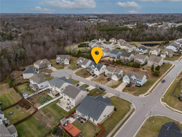 bird's eye view featuring a residential view