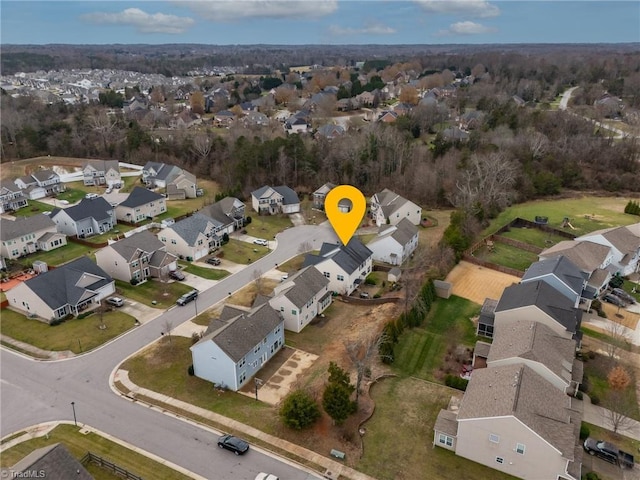 drone / aerial view featuring a residential view