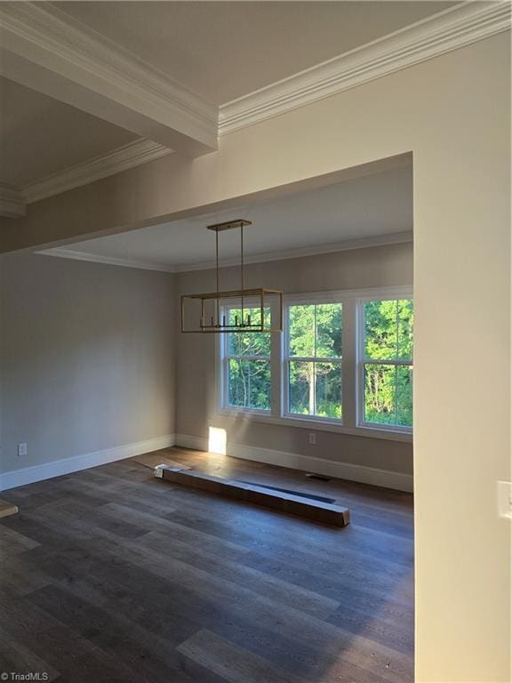 3501 Wesley Point Dr, Browns Summit, NC 27214 - unfurnished room featuring dark wood finished floors and ornamental molding