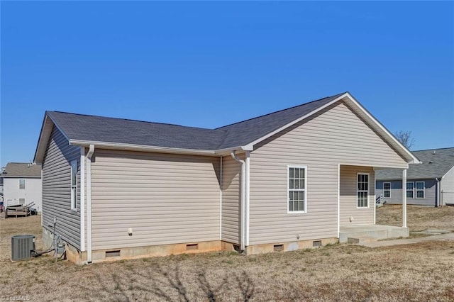 exterior space featuring a yard and a patio