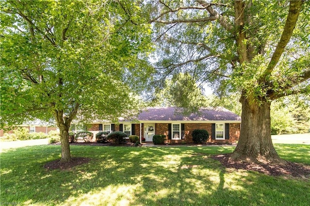 640 Summerest Ct, Kernersville, NC 27284 - ranch-style house with brick siding and a front yard