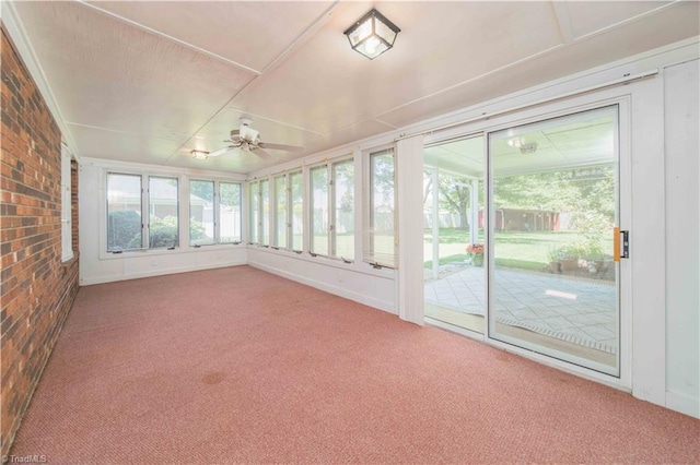 640 Summerest Ct, Kernersville, NC 27284 - unfurnished sunroom with a ceiling fan