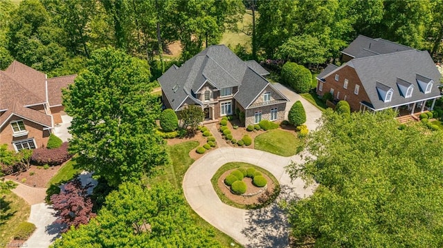 view from above of property