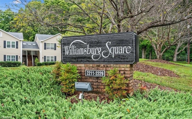 view of community sign