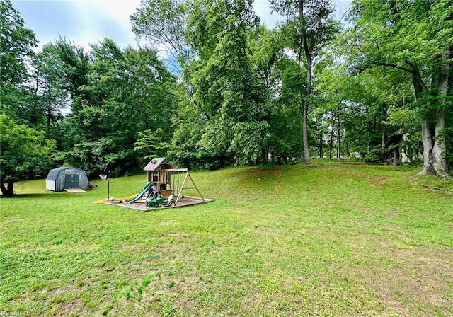 2025 Pope Rd, Winston-Salem, NC 27127 - view of green lawn with a playground