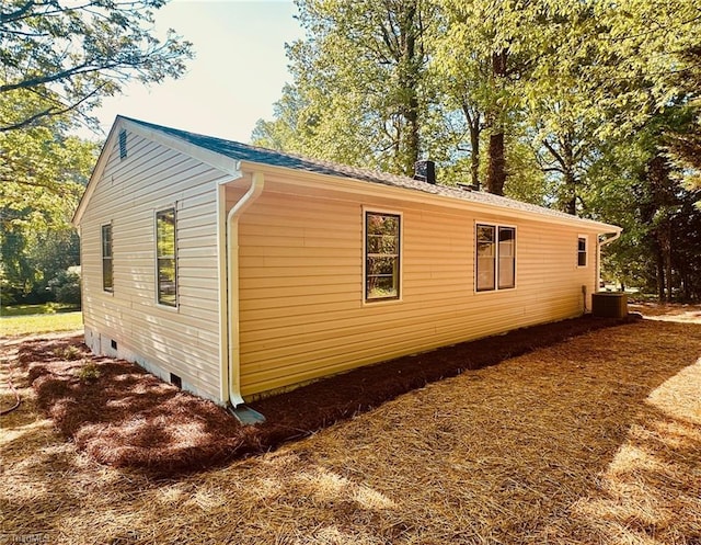 5670 Plantation Dr, Winston-Salem, NC 27105 - view of home's exterior with central air condition unit and crawl space