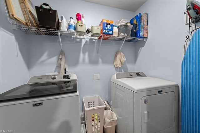 laundry area featuring laundry area and independent washer and dryer