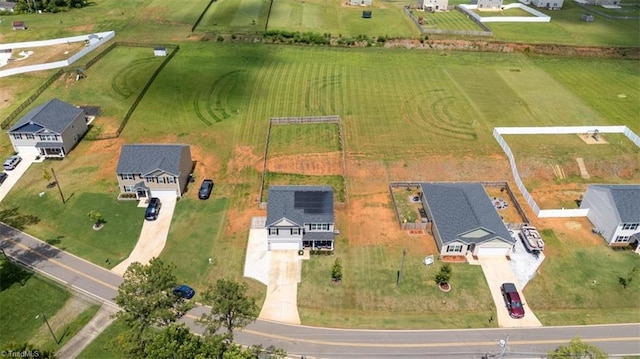 bird's eye view with a rural view