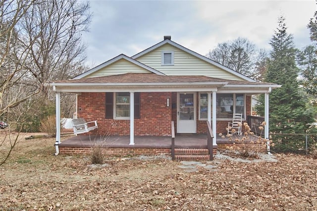 view of front of house with covered porch