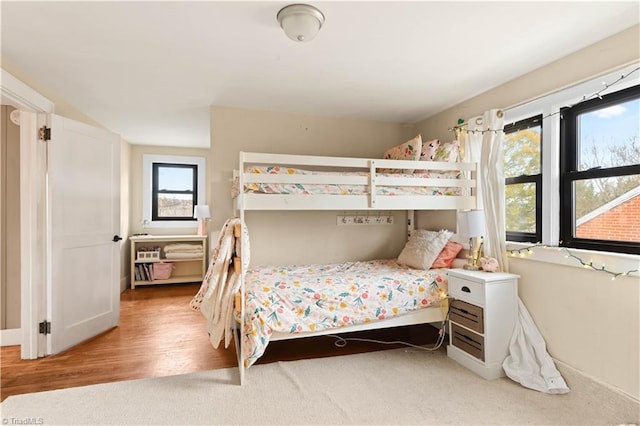 bedroom featuring light hardwood / wood-style flooring