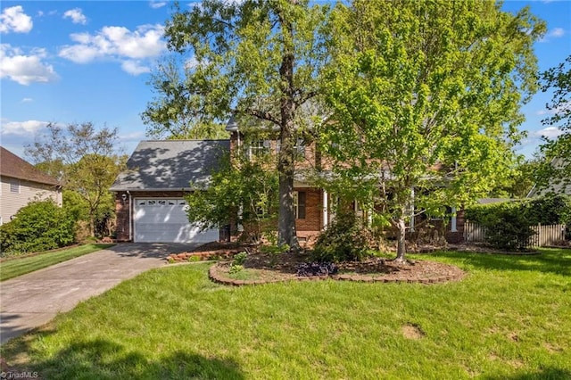422 Wildwood Dr, Salisbury, NC 28146 - view of front facade with a garage, a front lawn, and concrete driveway