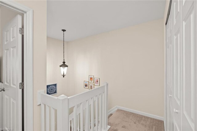 hallway featuring carpet floors